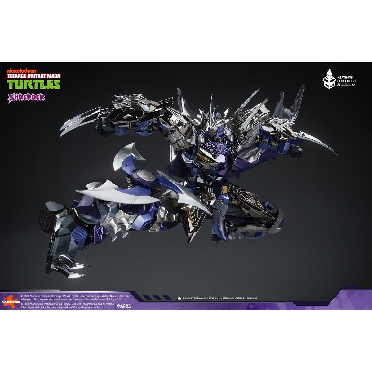 【予約安心出荷】[FIG] HB0119 SHREDDER(シュレッダー) メッキ版 ティーンエイジ・ミュータント・ニンジャ・タートルズ 完成品 合金可動フィギュア HEATBOYS(ヒートボーイズ)(2027年6月)