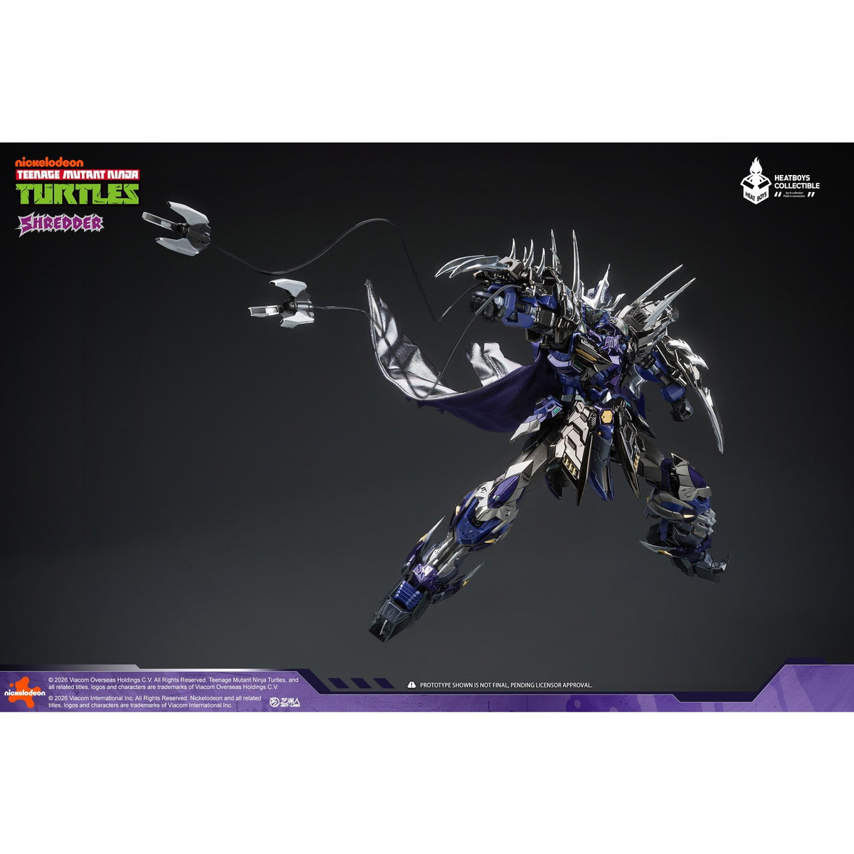 【予約安心出荷】[FIG] HB0119 SHREDDER(シュレッダー) メッキ版 ティーンエイジ・ミュータント・ニンジャ・タートルズ 完成品 合金可動フィギュア HEATBOYS(ヒートボーイズ)(2027年6月)
