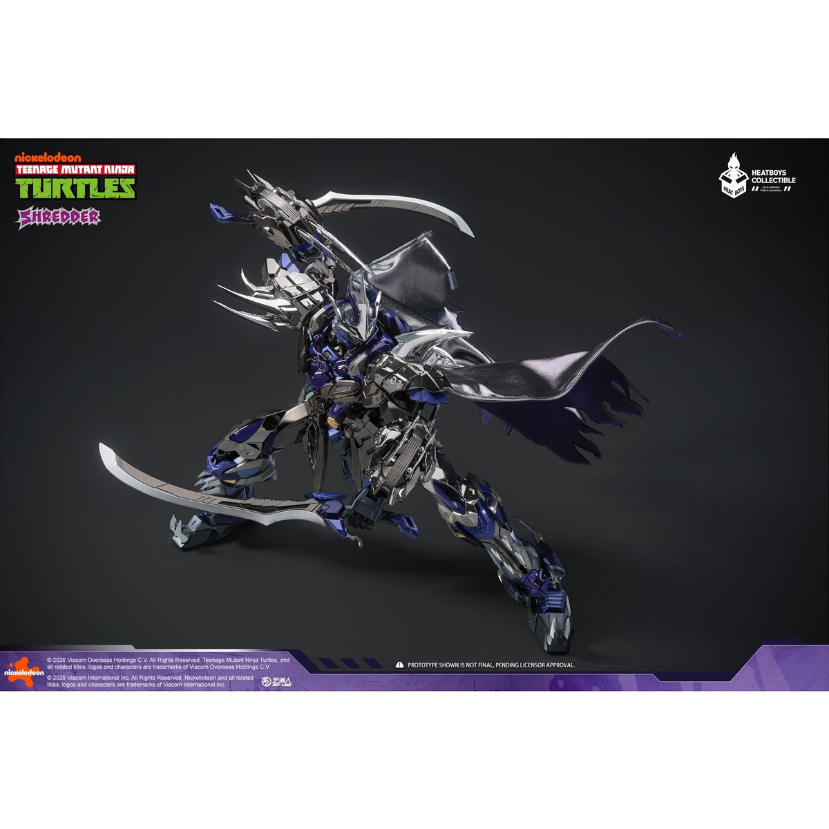 【予約安心出荷】[FIG] HB0119 SHREDDER(シュレッダー) メッキ版 ティーンエイジ・ミュータント・ニンジャ・タートルズ 完成品 合金可動フィギュア HEATBOYS(ヒートボーイズ)(2027年6月)