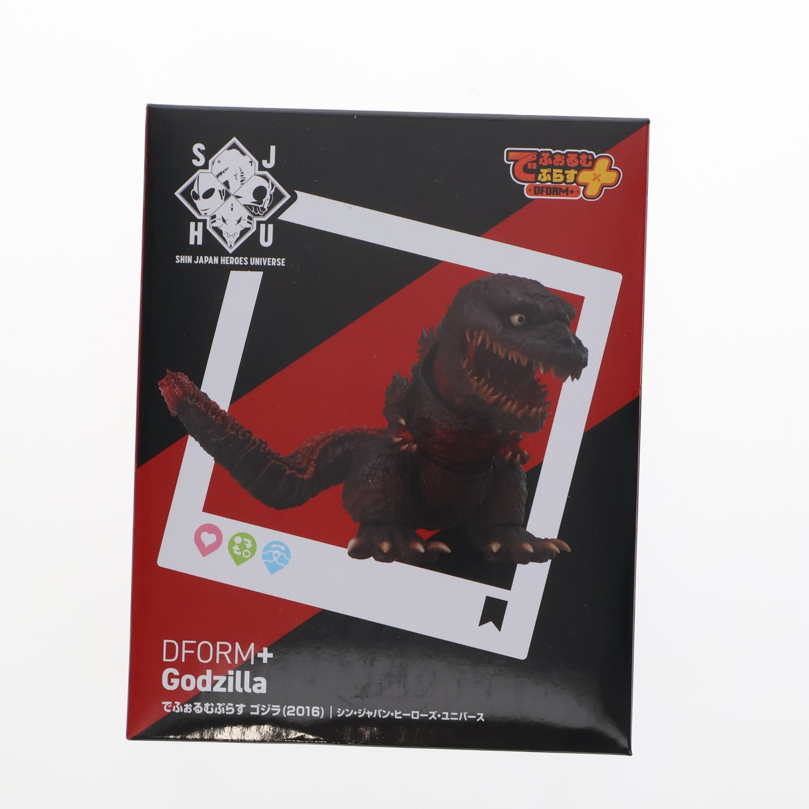 【中古即納】[FIG] ラウンドワン限定 でふぉるむぷらす ゴジラ(2016) シン・ジャパン・ヒーローズ・ユニバース フルアクションデフォルメフィギュア プライズ エルココ(20241213)