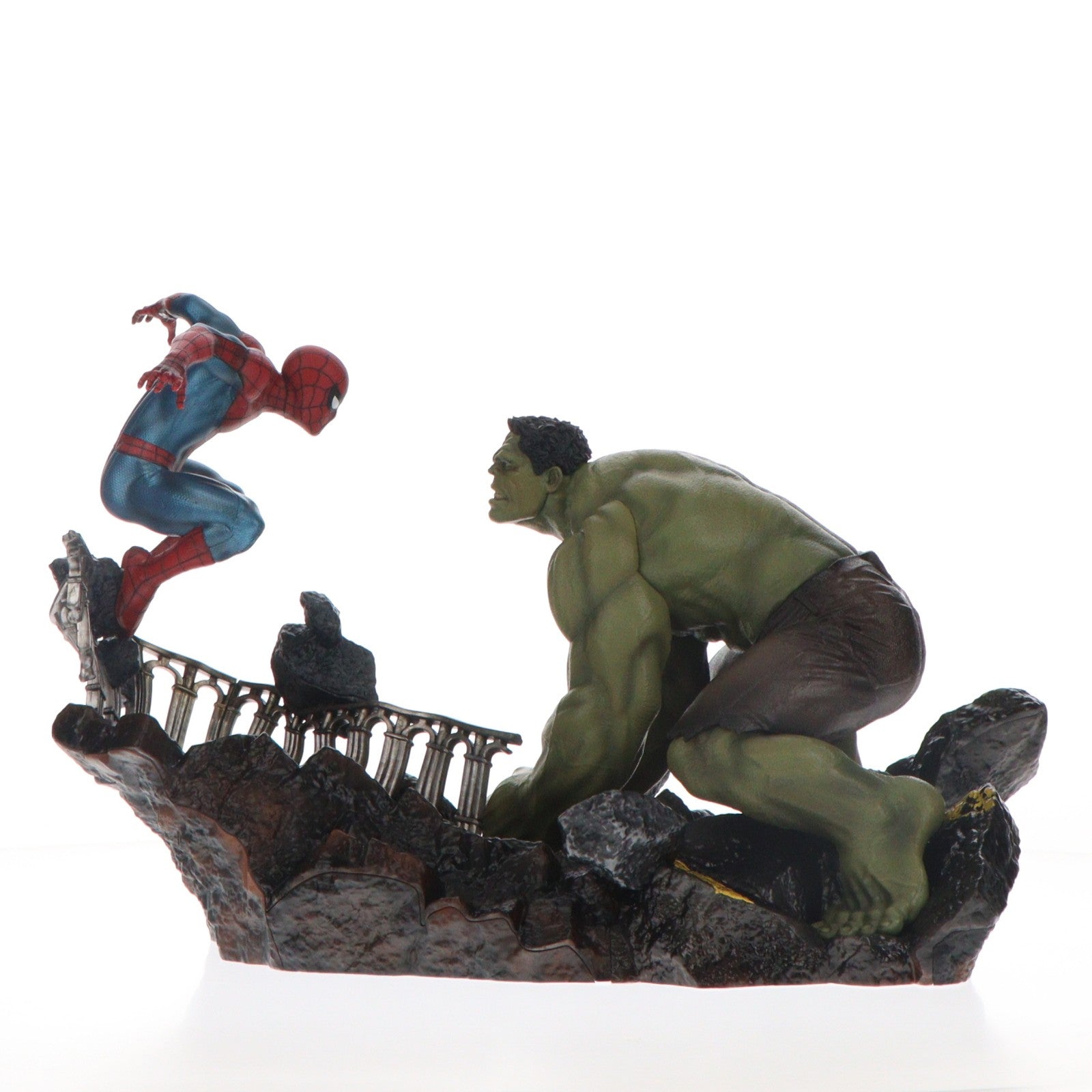【中古即納】[FIG] Last賞 スパイダーマン・ハルク ジオラマスタチュー Happyくじ MARVEL スパイダーマン:ブランド・ニュー・デイ フィギュア プライズ サニーサイドアップ(20260807)