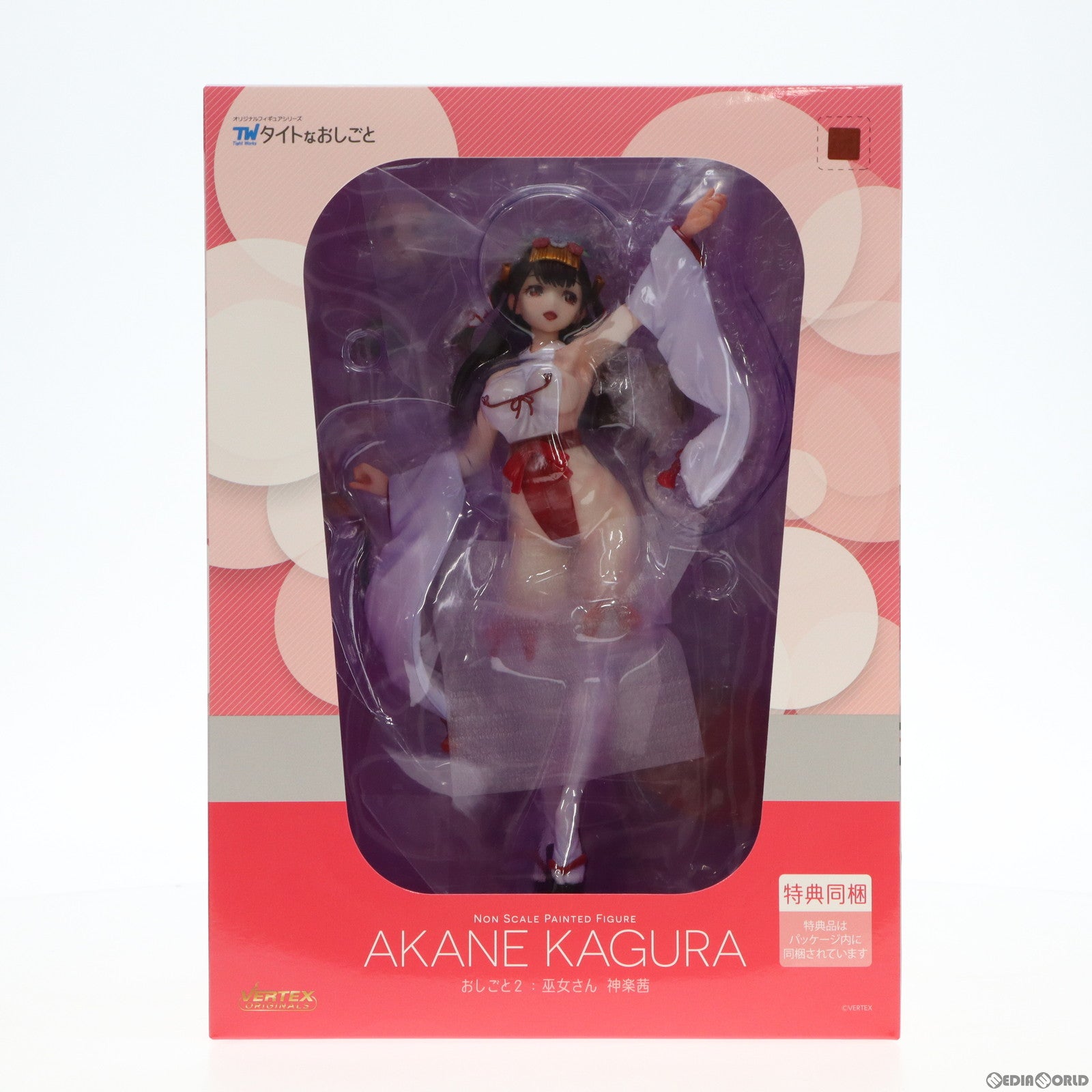 【中古即納】[FIG] あみあみ限定特典2種付属 タイトなおしごと おしごと2:巫女さん 神楽茜(かぐらあかね) アンテナショップ限定版 完成品 フィギュア ヴェルテクス(20230629)