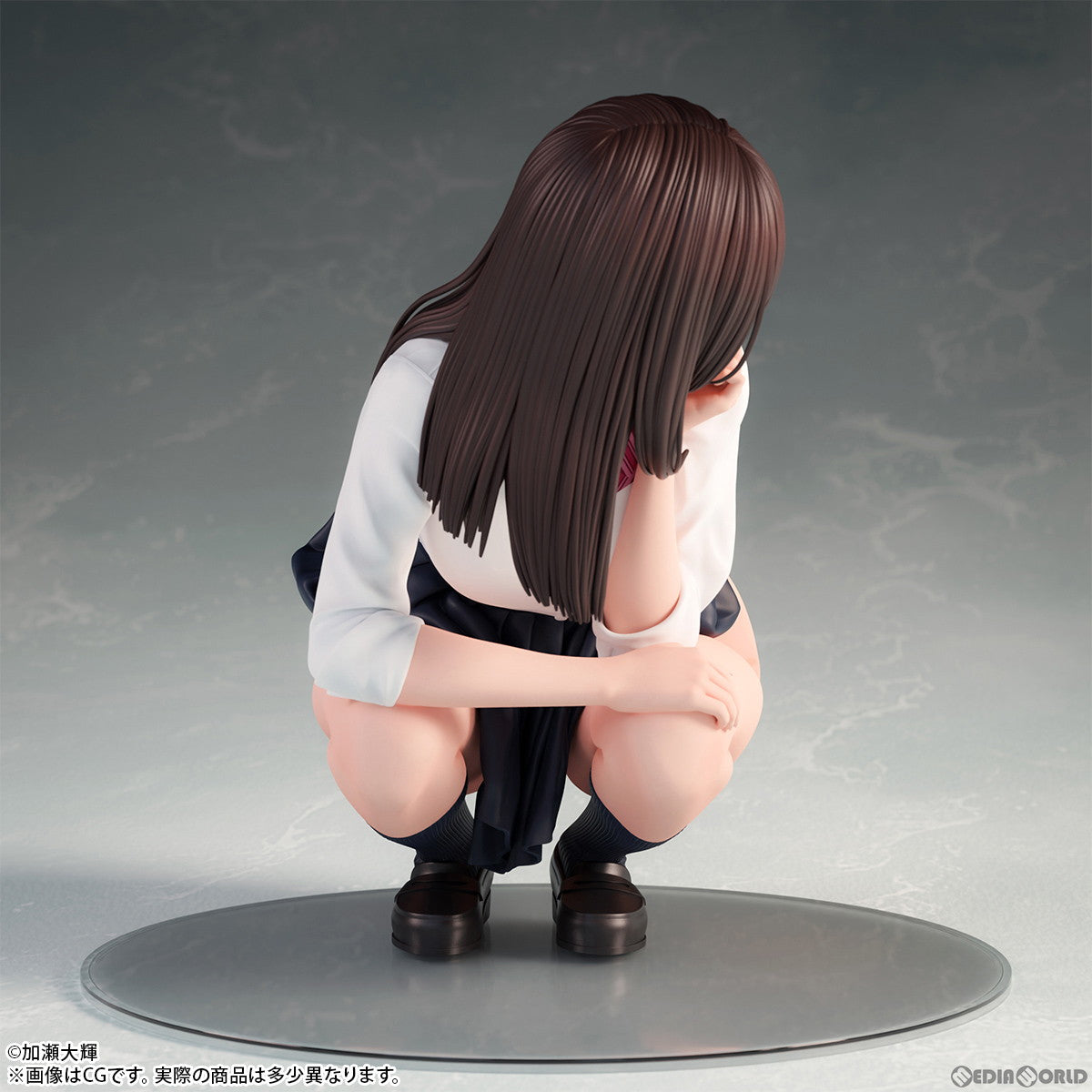 【中古即納】[FIG] 加瀬大輝 イラスト「しゃがみJKさん」 脱衣ver. 1/4 完成品 フィギュア インサイト(20240201)