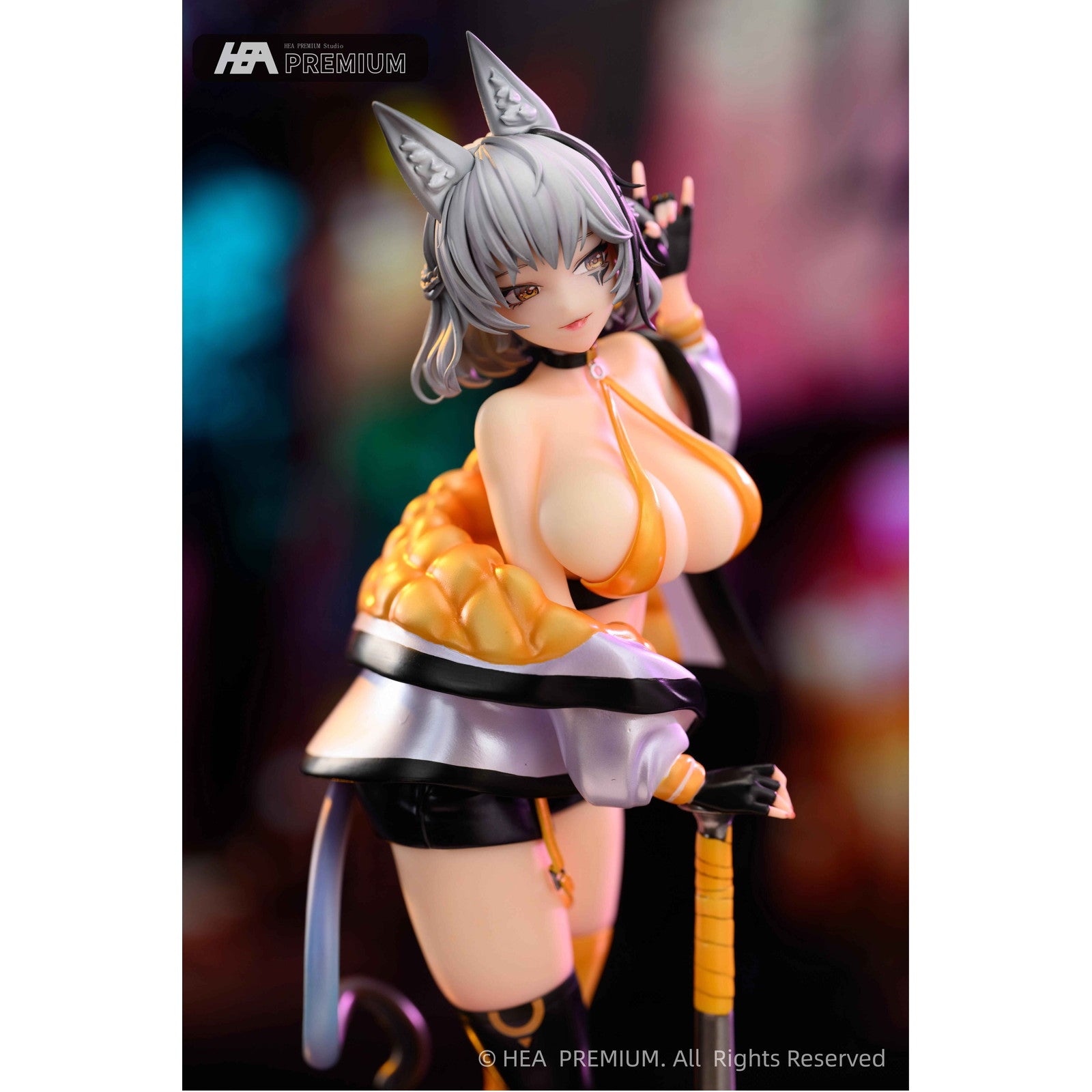 【新品即納】[FIG] タペストリー&カード付属 猫女 deano(デアノ) 野球女子Ver. 1/7 完成品 フィギュア HEA PREMIUM(20250531)