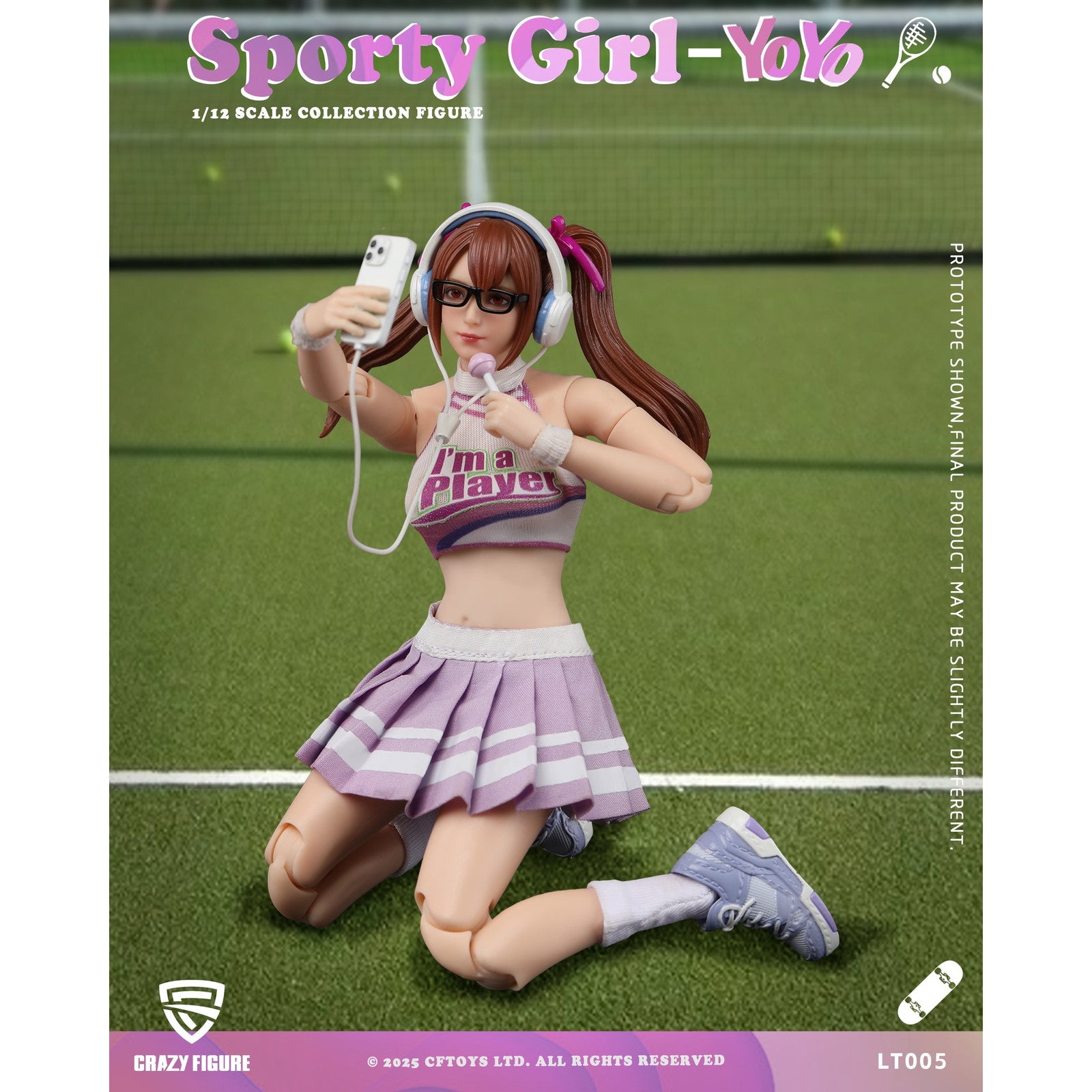【新品即納】[FIG] 予約特典付属 CRAZY FIGURE LT005 Sporty girl(スポーティーガール) YOYO(ヨーヨー) 1/12 完成品 可動フィギュア CFTOYS(20250930)