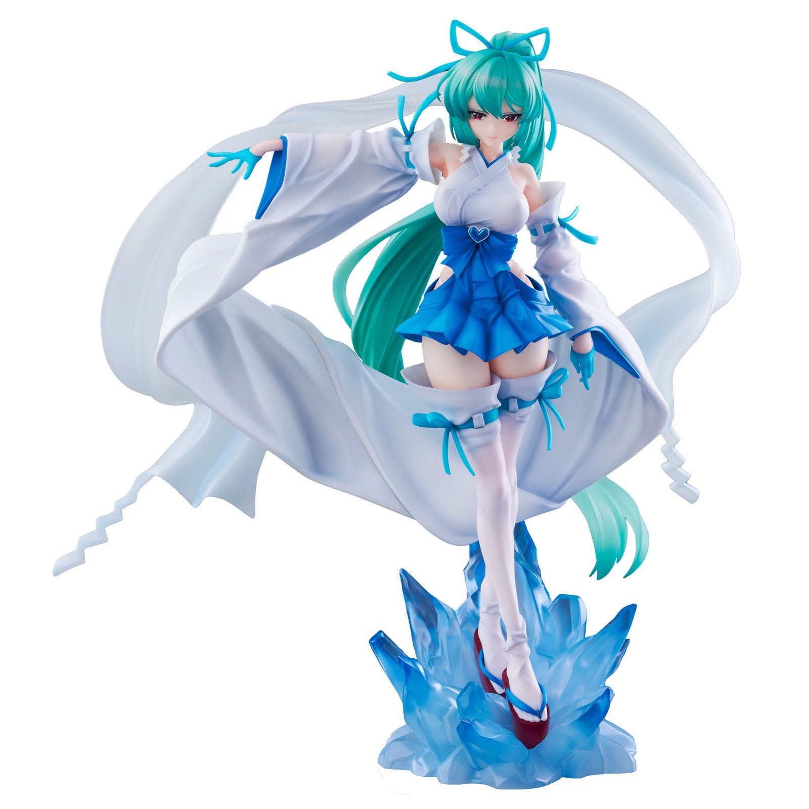 【中古即納】[FIG] マジアアズール 薄氷巫女 DXver. 魔法少女にあこがれて 1/7 完成品 フィギュア WING(ウイング)(20260331)