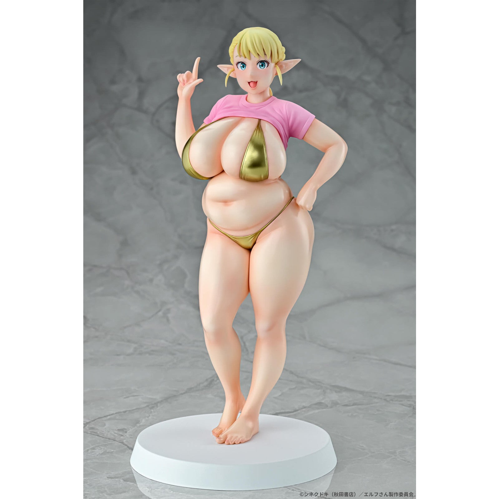 【予約安心出荷】[FIG] 絵留札(えるふだ) Gold ver. エルフさんは痩せられない。 1/7 完成品 フィギュア Q-six(キューシックス)(2026年5月)