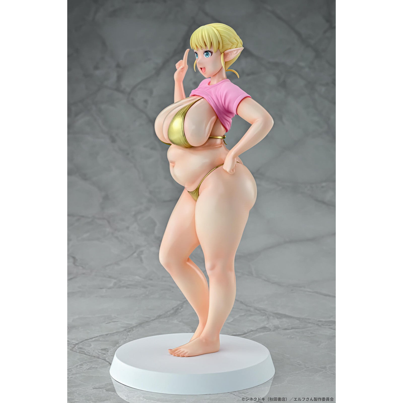 【予約安心出荷】[FIG] 絵留札(えるふだ) Gold ver. エルフさんは痩せられない。 1/7 完成品 フィギュア Q-six(キューシックス)(2026年5月)