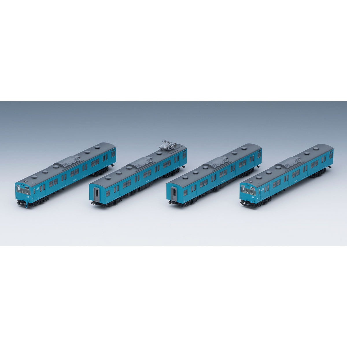 【新品】【お取り寄せ】[RWM] 98495 JR 103系通勤電車(JR西日本仕様・黒サッシ・スカイブルー) 基本セット(4両) (動力付き) Nゲージ 鉄道模型 TOMIX(トミックス) (20220930)