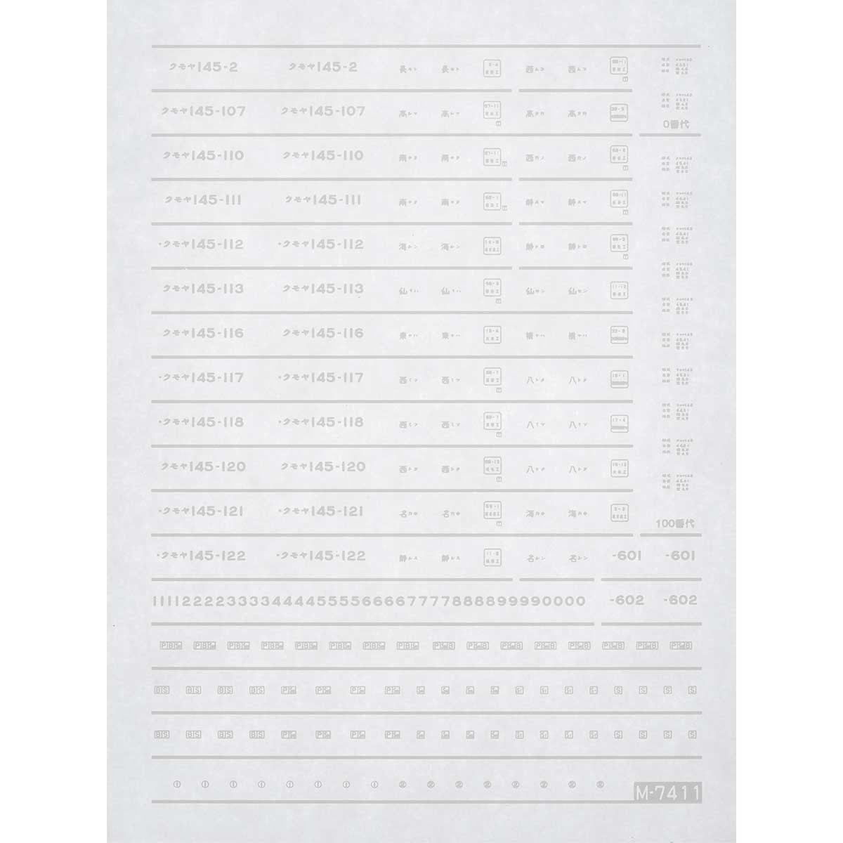 【新品即納】[RWM] 7411 国鉄/JR クモヤ145形用車両マークNo1(東日本・東海エリア) Nゲージ 鉄道模型 GREENMAX(グリーンマックス) (20220827)