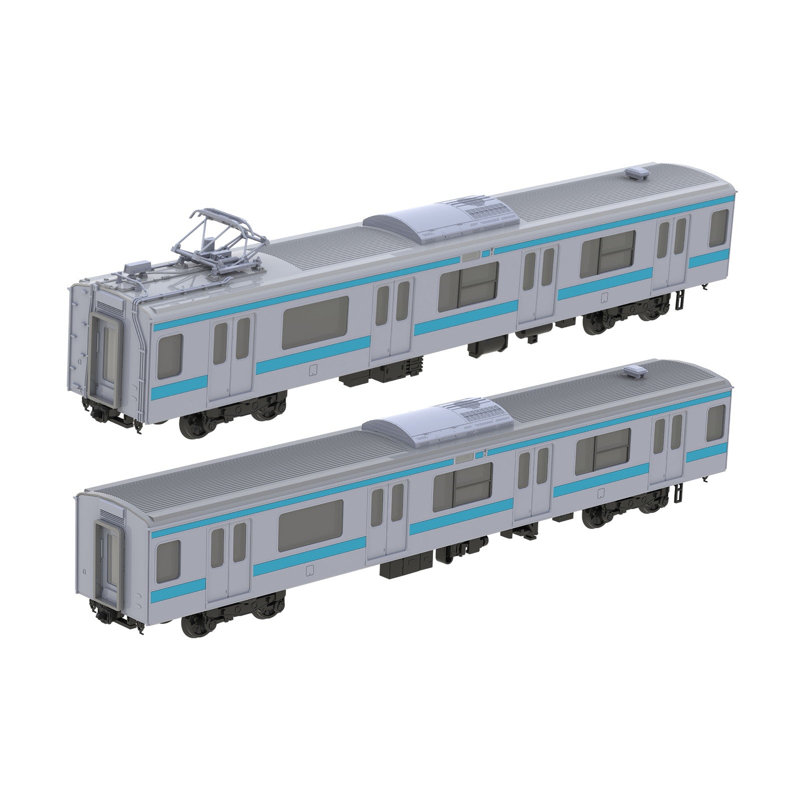 【新品即納】[RWM] PP134 JR東日本 209系 直流電車(京浜東北色) モハ209・モハ208未塗装組立キット(動力無し) HOゲージ 鉄道模型 PLUM(プラム) (20221130)