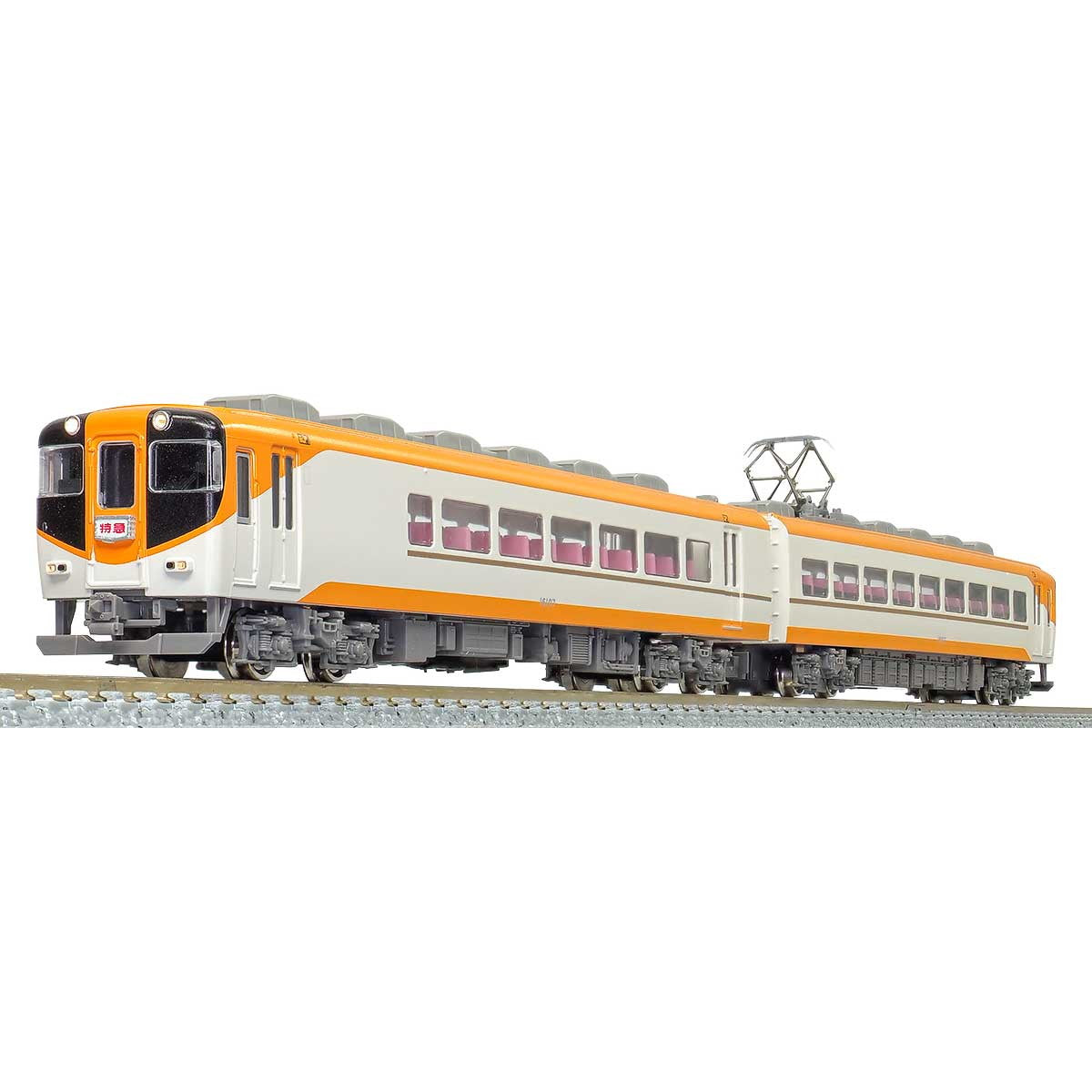 【中古即納】[RWM] 31645 近鉄 16000系 (喫煙室付き・新塗装) 2両編成セット(動力付き) Nゲージ 鉄道模型 GREENMAX(グリーンマックス)(20221116)