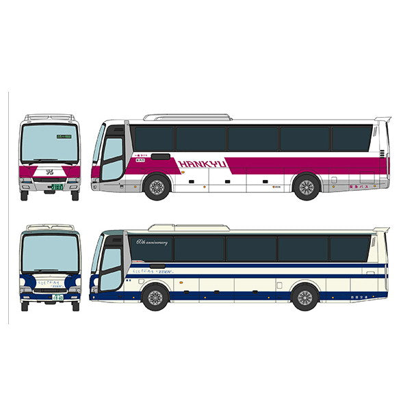 【新品即納】[RWM] 321682 ザ・バスコレクション 阪急バス・四国交通 大阪〜阿波池田線 復刻塗装車2台セット Nゲージ 鉄道模型 TOMYTEC(トミーテック) (20230211)