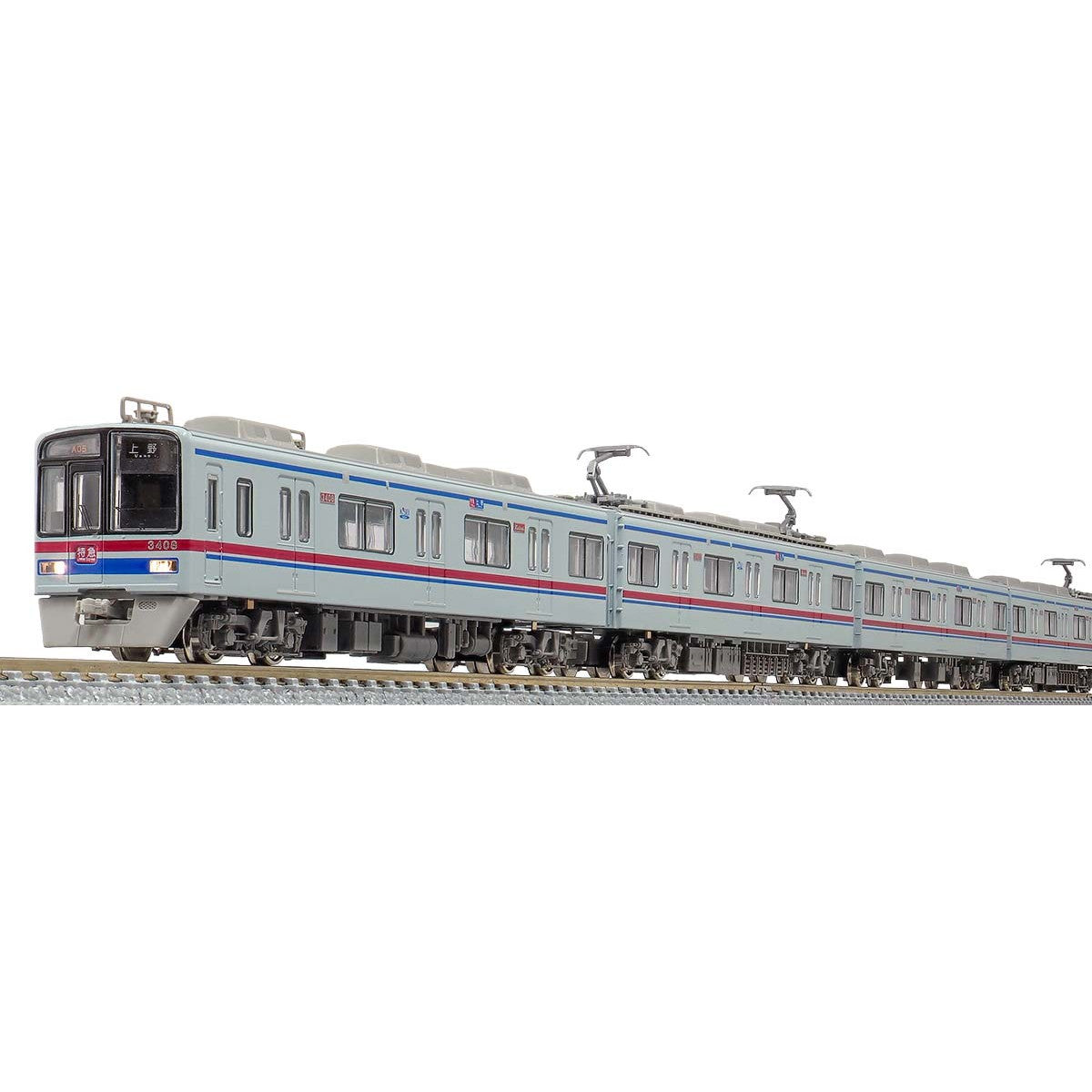 【新品即納】[RWM] 1250T 京成3400形(シングルアームパンタグラフ車) 8両編成動力付きトータルセット 塗装済み組立てキット Nゲージ 鉄道模型 GREENMAX(グリーンマックス) (20230318)