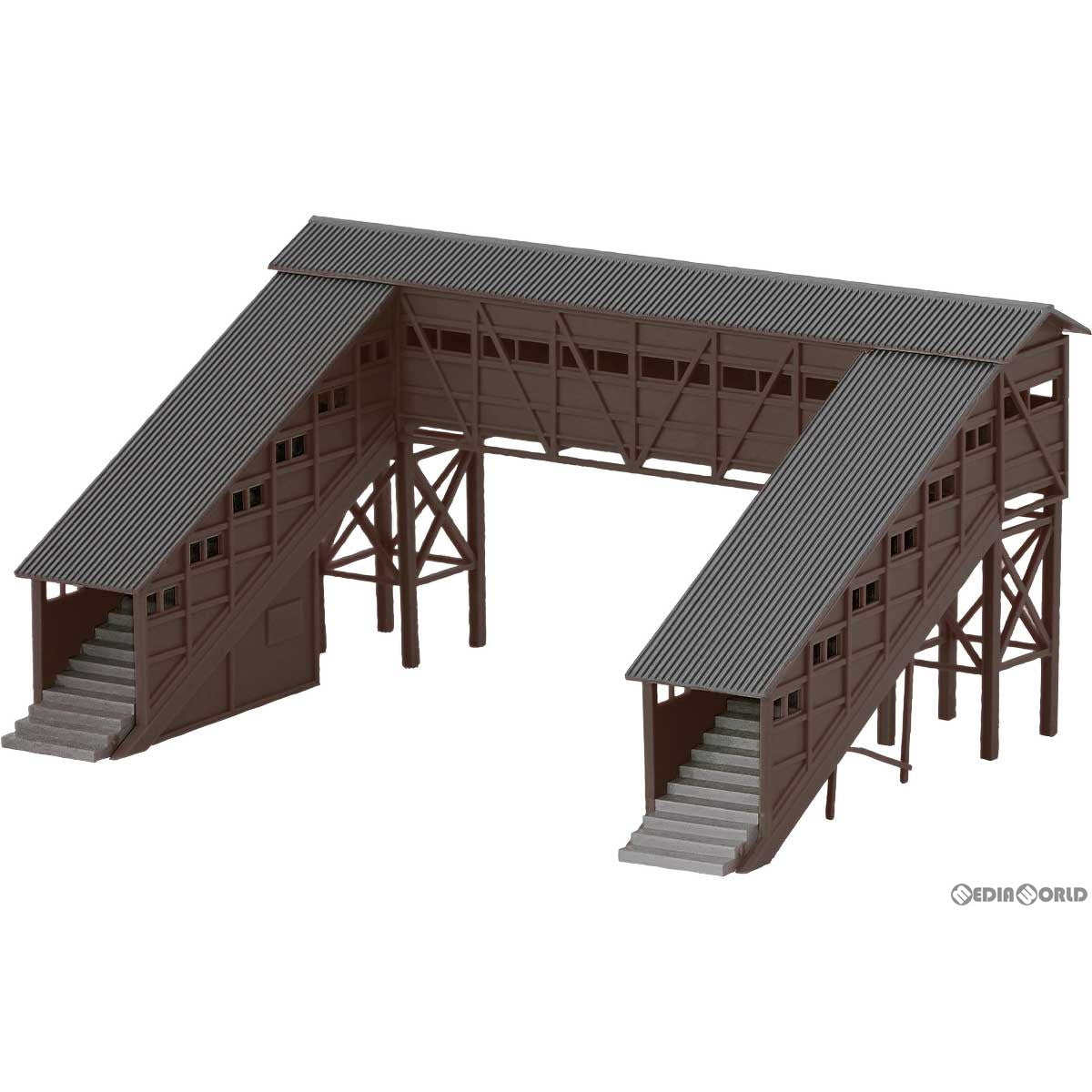 【新品即納】[RWM] 2627 着色済み 跨線橋(ダークブラウン) 着色済みストラクチャーキット Nゲージ 鉄道模型 GREENMAX(グリーンマックス) (20230726)