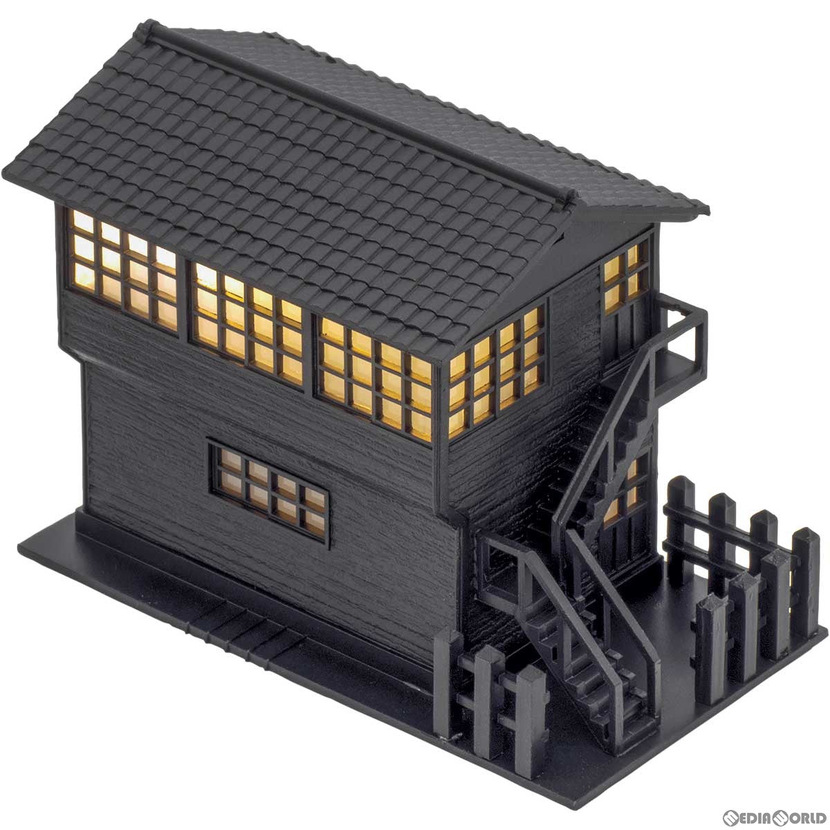 【新品即納】[RWM] 2628 信号所(ブラック) 着色済みストラクチャーキット Nゲージ 鉄道模型 GREENMAX(グリーンマックス) (20230726)