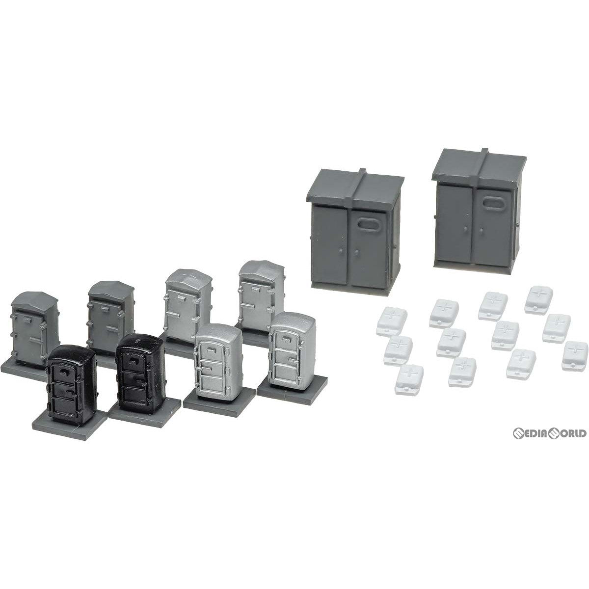 【新品即納】[RWM] 2559 着色済み キュービクル・継電箱・ATS地上子(シルバー・ブラック) 着色済みストラクチャーキット Nゲージ 鉄道模型 GREENMAX(グリーンマックス) (20231115)