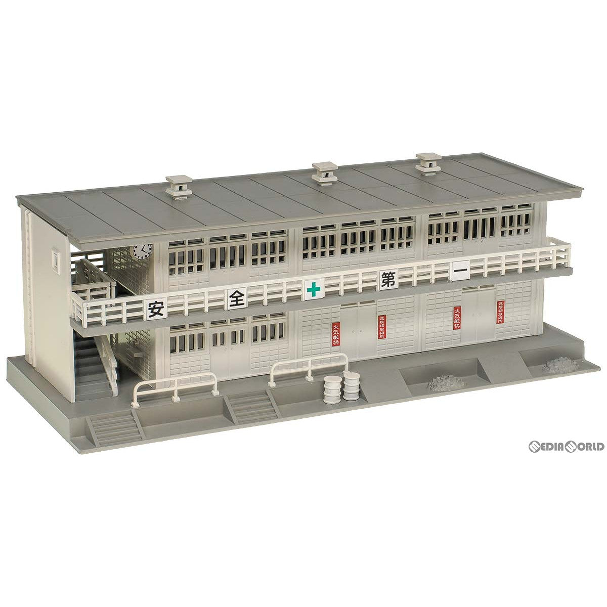 【新品即納】[RWM] 2637 着色済み 近代型詰所(アイボリー) 着色済みストラクチャーキット Nゲージ 鉄道模型 GREENMAX(グリーンマックス) (20231115)