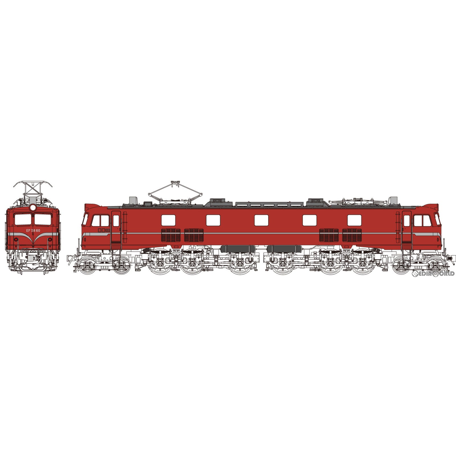 【予約安心出荷】[RWM]TW-EF58T 国鉄 EF5860 前面大窓 一般使用時(動力付き) HOゲージ 鉄道模型 TRAMWAY(トラムウェイ)(発売日未定)