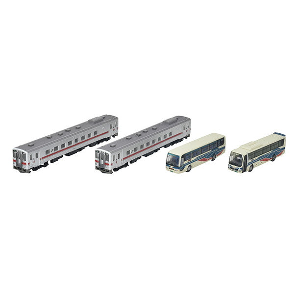 【新品】【お取り寄せ】[RWM] 329176 鉄道コレクション(鉄コレ) 留萌本線(石狩沼田〜留萌) 最終列車4933D ザ・バスコレクション 沿岸バス沿岸特急あさひかわ号・留萌旭川線セット(動力無し) Nゲージ 鉄道模型 TOMYTEC(トミーテック) (20231118)
