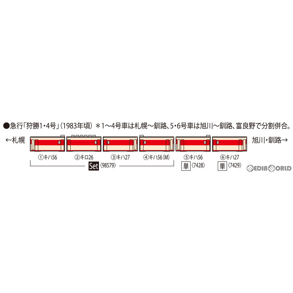 【新品即納】[RWM] 7428 国鉄ディーゼルカー キハ56-0形(T) (動力無し) Nゲージ 鉄道模型 TOMIX(トミックス) (20240726)