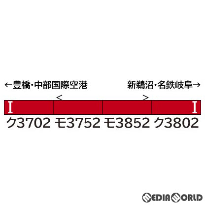【新品即納】[RWM] 31906 名鉄3700系(1次車) 増結4両編成セット(動力無し) Nゲージ 鉄道模型 GREENMAX(グリーンマックス) (20240831)