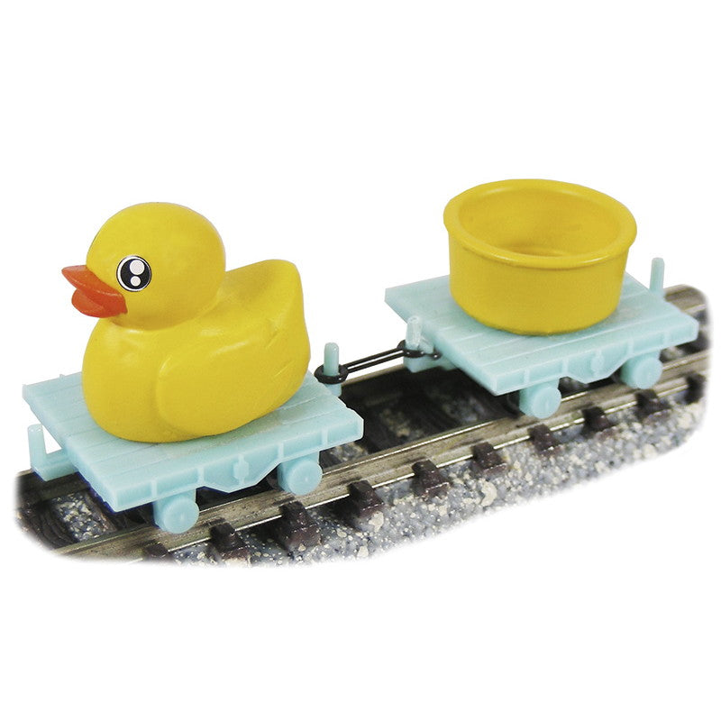 【新品即納】[RWM] JT-04 Joke train(ジョークトレイン) シリーズ レールbath あひるちゃん 子とり・風呂桶(トロッコ付) (動力無し) Nゲージ 鉄道模型 TGW(津川洋行) (20240810)