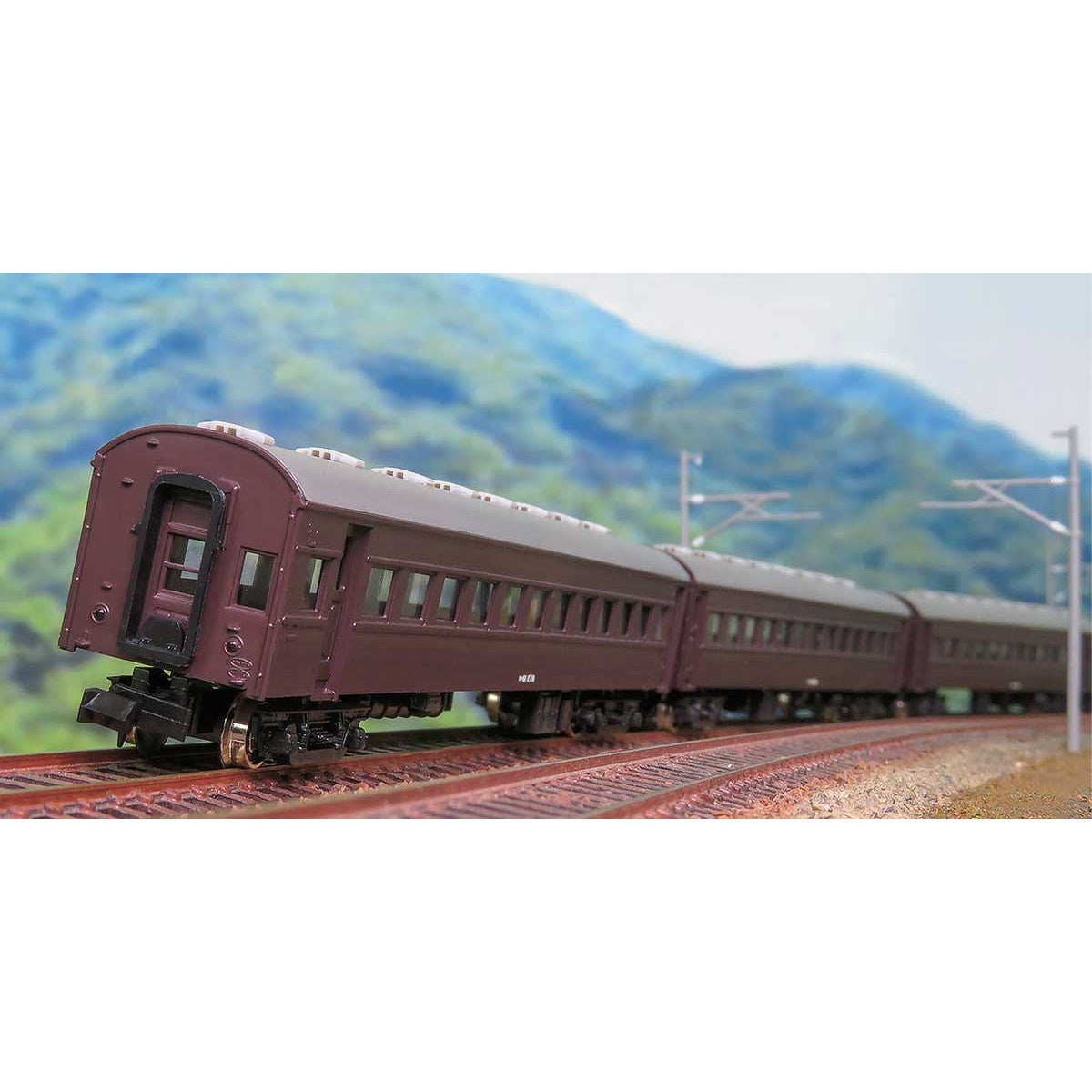 【新品即納】[RWM] 19508 着色済みエコノミーキット 着色済み オハ61系(茶色) 6両編成セット(動力無し) Nゲージ 鉄道模型 GREENMAX(グリーンマックス)(20241227)