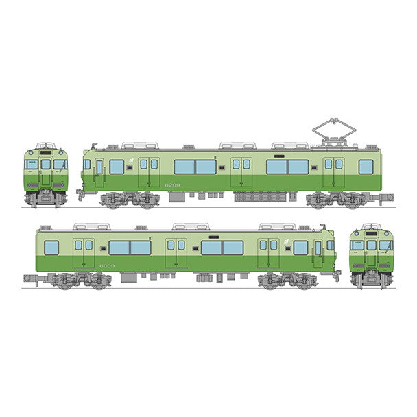 【新品即納】[RWM] 334170 鉄道コレクション(鉄コレ) 名古屋鉄道6000系(いもむし復刻塗装列車・6009編成) 2両セット(動力無し) Nゲージ 鉄道模型 TOMITEC(トミーテック)(20250329)