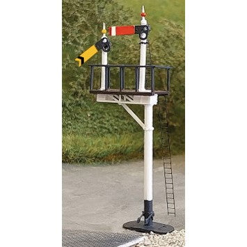 【新品即納】[RWM] PELK-12142 TT-120ゲージ グレート ウェスタン鉄道 腕木式信号機 場内+遠方用 複合型 操作台付きキット OOゲージ・HOゲージ 鉄道模型 PECO(ピィコ)(20250131)