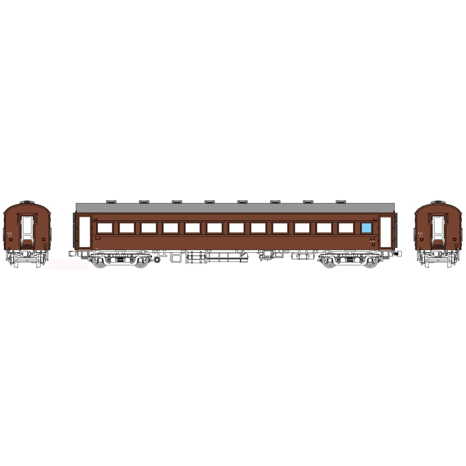 【新品即納】[RWM] TW61-12B 国鉄オハフ61-1000代(オハ61緩急車化)ぶどう2号(動力無し) HOゲージ 鉄道模型 TRAMWAY(トラムウェイ)(20250719)