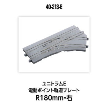 【新品】【お取り寄せ】[RWM] 40-213-E UNITRAM E(ユニトラムE) 電動ポイント軌道プレートR180mm・右 Nゲージ 鉄道模型 KATO(カトー)(20250510)