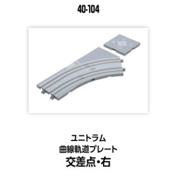 【新品】【お取り寄せ】[RWM] 40-104 UNITRAM(ユニトラム) 曲線軌道プレート交差点・右 Nゲージ 鉄道模型 KATO(カトー)(20250524)