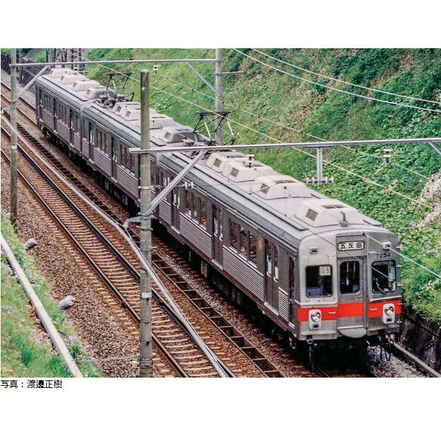 【新品即納】[RWM] 50797 東急電鉄7200系(池上線・冷房車・赤帯) 3両編成セット(動力付き) Nゲージ 鉄道模型 GREENMAX(グリーンマックス)(20250524)
