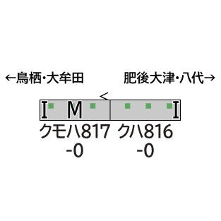 【新品即納】[RWM] 32017 JR九州817系0番代(熊本車・車番選択式) 基本2両編成セット(動力付き) Nゲージ 鉄道模型 GREENMAX(グリーンマックス)(20250528)