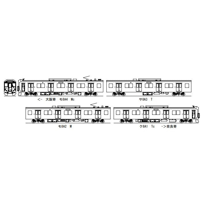 【新品即納】[RWM] 近鉄8A 4両キット(動力無し) HOゲージ 鉄道模型 Masterpiece(マスターピース)(20250131)