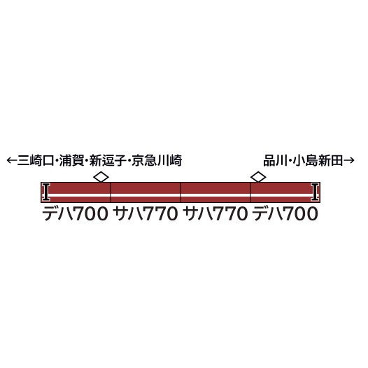 【新品即納】[RWM] 31989 京急700形(2次車・車番選択式) 増結4両編成セット(動力無し) Nゲージ 鉄道模型 GREENMAX(グリーンマックス)(20250328)