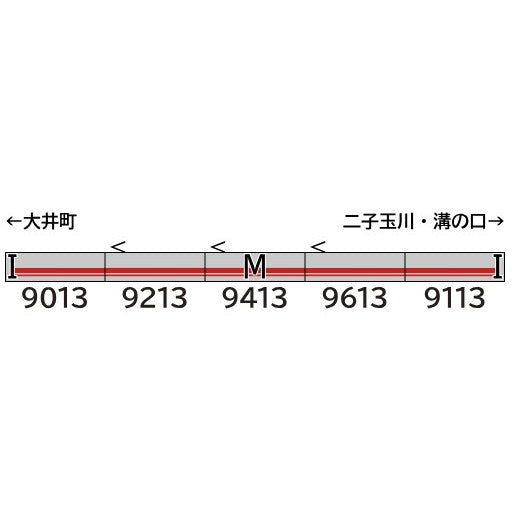 【新品即納】[RWM] 31991 東急電鉄9000系(3次車・大井町線・9013編成) 5両編成セット(動力付き) Nゲージ 鉄道模型 GREENMAX(グリーンマックス)(20250321)