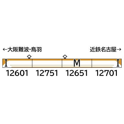 【新品即納】[RWM] 31999 近鉄12600系(新塗装・貫通路開扉パーツ付き) 基本4両編成セット(動力付き) Nゲージ 鉄道模型 GREENMAX(グリーンマックス)(20250321)