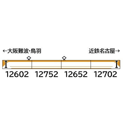 【新品即納】[RWM] 32000 近鉄12600系(新塗装・貫通路開扉パーツ付き) 増結4両編成セット(動力無し) Nゲージ 鉄道模型 GREENMAX(グリーンマックス)(20250321)