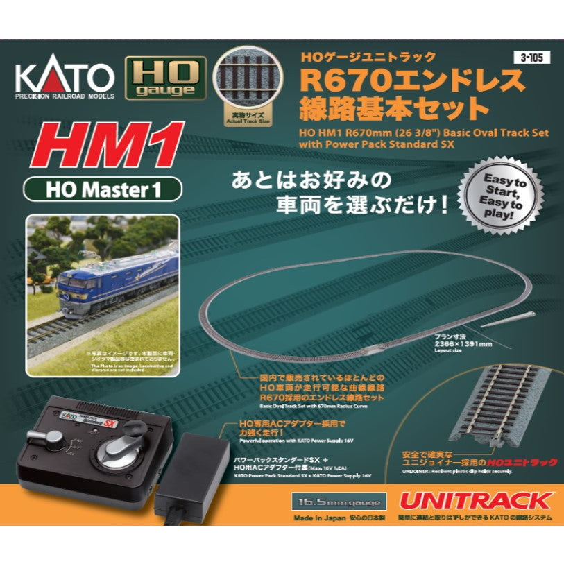 【新品即納】[RWM] (再販) 3-105 HOゲージユニトラック HM1 R670エンドレス線路基本セット HOゲージ 鉄道模型 KATO(カトー)(20241121)