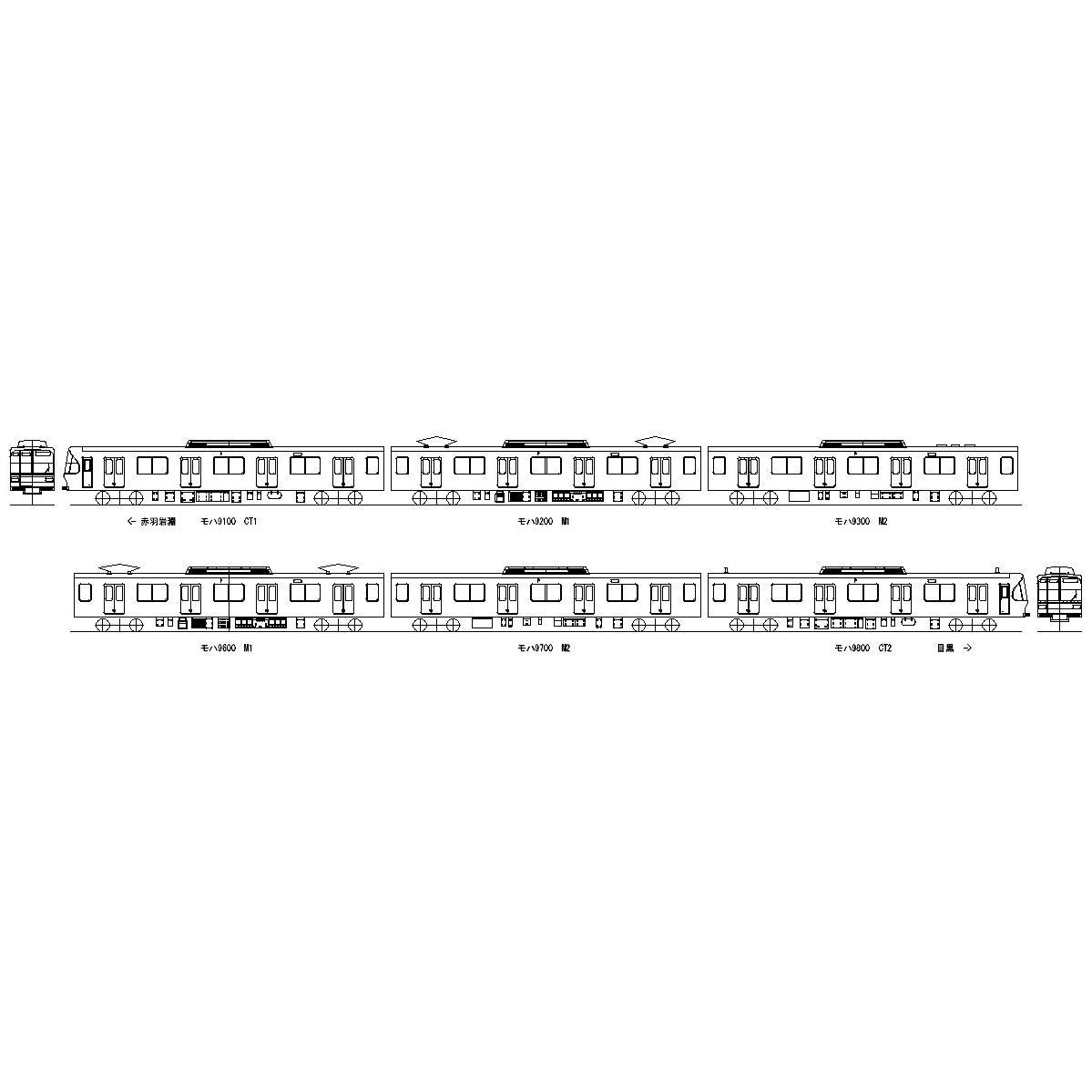 【新品即納】[RWM] 営団9000系 増結2両キット(動力無し) HOゲージ 鉄道模型 Masterpiece(マスターピース)(20241221)