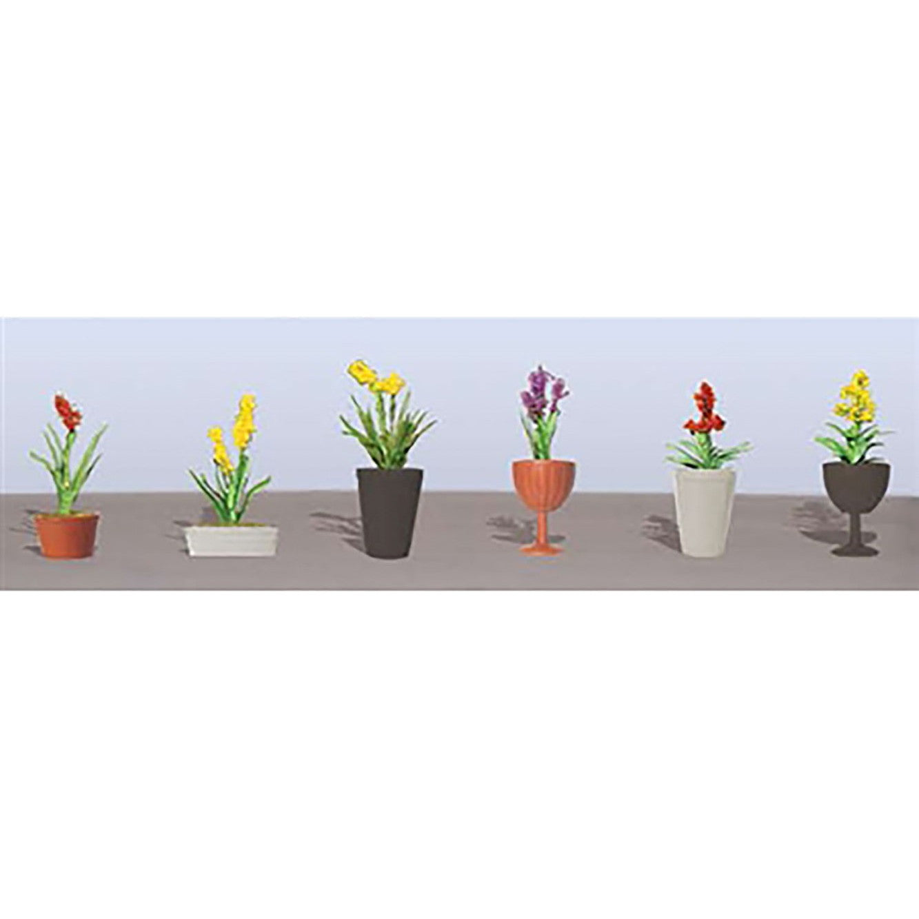 【新品即納】[RWM] (再販) JTT95567 鉢植えの花セット2 HOスケール(6鉢入り) HOゲージ 鉄道模型 JTT(20250228)