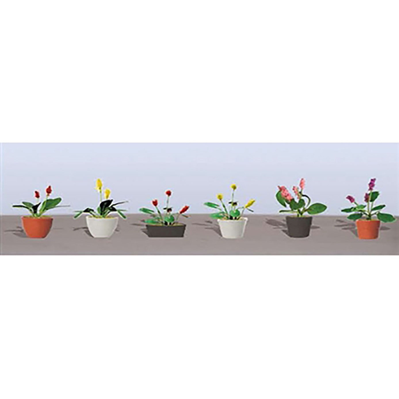 【新品即納】[RWM] (再販) JTT95569 鉢植えの花セット3 HOスケール(6鉢入り) HOゲージ 鉄道模型 JTT(20250228)
