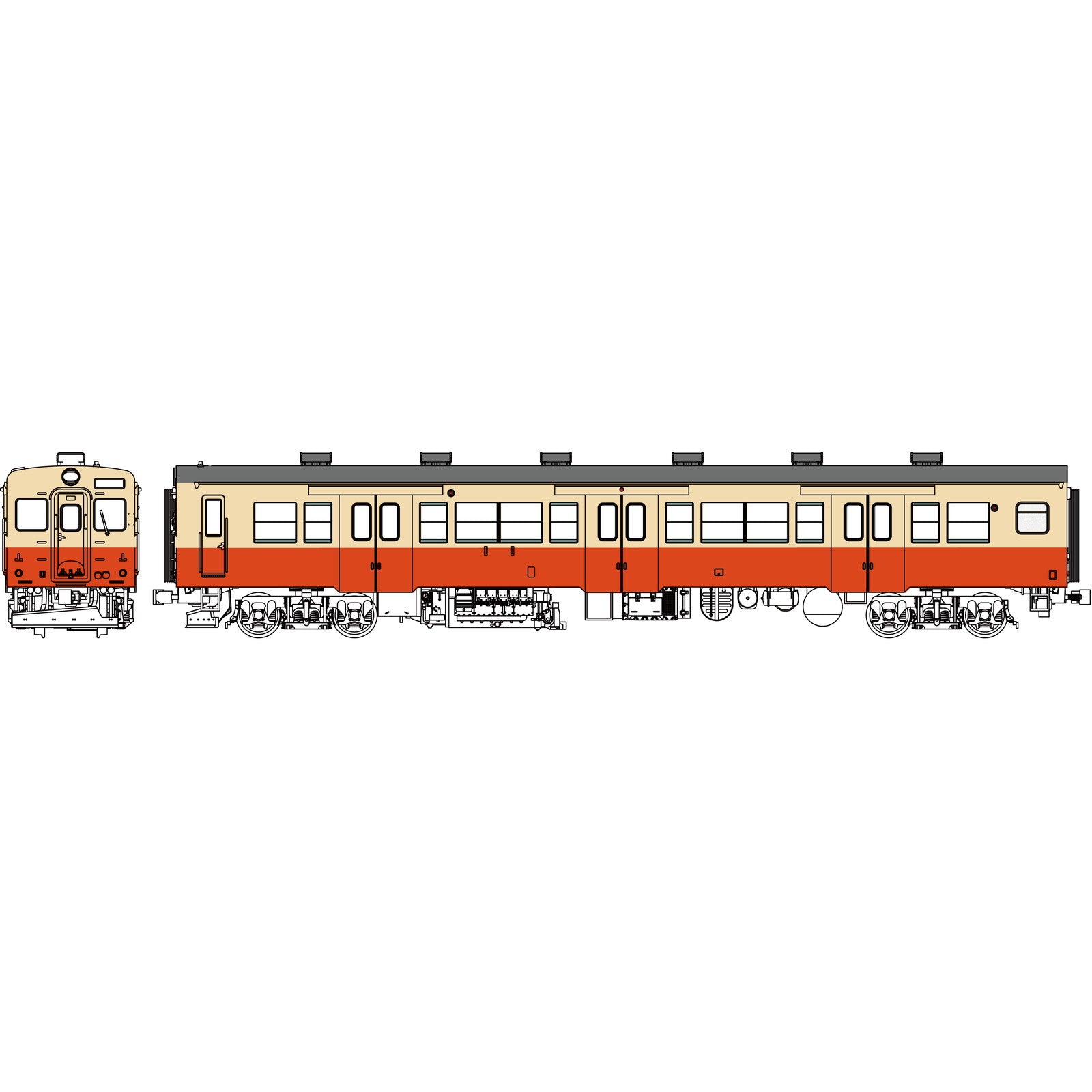 【新品即納】[RWM] TW-K35-500A-T 国鉄キハ35 寒地向一般色(動力無し) HOゲージ 鉄道模型 TRAMWAY(トラムウェイ)(20251005)