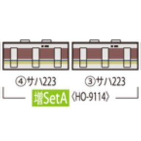 【新品即納】[RWM] HO-9114 JR 223-2000系近郊電車 増結セットA(2両)(動力無し) HOゲージ 鉄道模型 TOMIX(トミックス)(20251025)