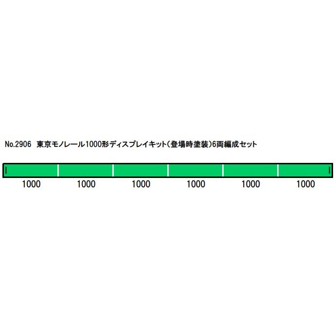 【中古即納】[RWM] 2906 着色済みストラクチャーキット 東京モノレール1000形ディスプレイキット(登場時塗装) 6両編成セット(動力無し) Nゲージ 鉄道模型 GREENMAX(グリーンマックス)(20250821)