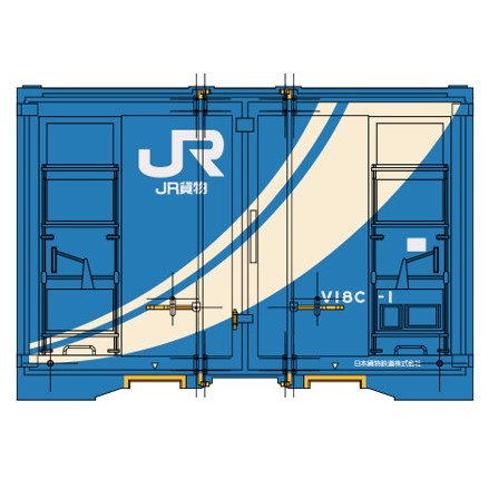 【新品即納】[RWM] (再販) 904M 12ft JR貨物V18C形コンテナVer3 新製時風色 HOゲージ 鉄道模型 MODEL icon(モデルアイコン)(20250930)