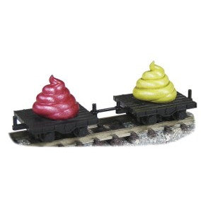 【新品即納】[RWM] JT-07 Joke train(ジョークトレイン)シリーズ うん搬トロッコ(紅うん・うん黄・トロッコ付)(動力無し) Nゲージ 鉄道模型 TGW(津川洋行)(20250510)