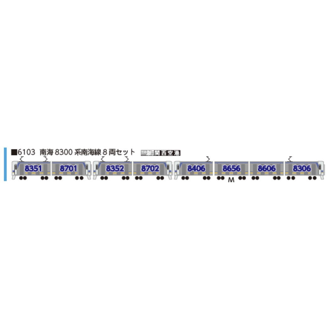 【予約安心出荷】[RWM] 6103 南海8300系南海線 8両セット(動力付き) Nゲージ 鉄道模型 ポポンデッタ(2025年)